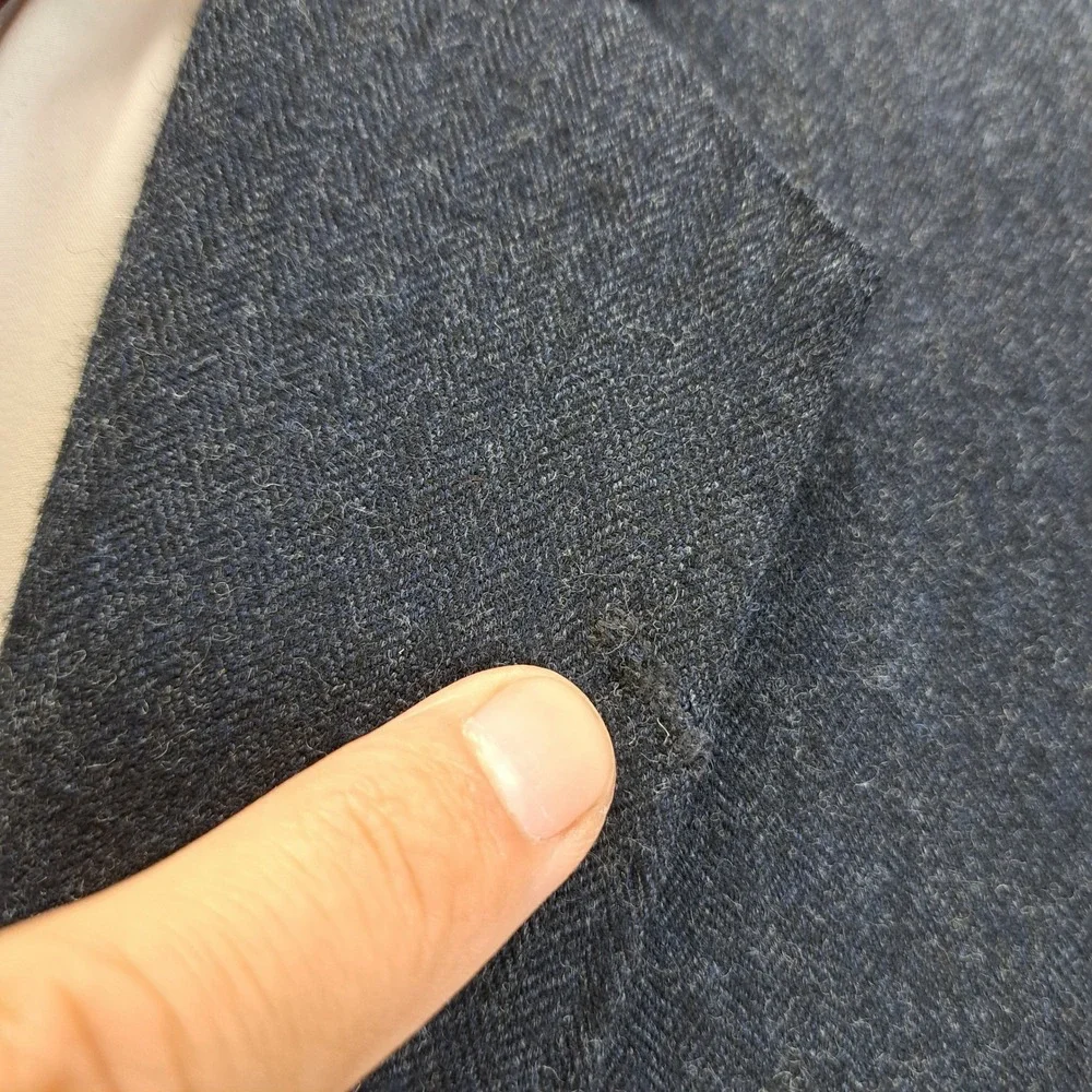 H. Freeman & Son Blue Tweed Blazer Mens 44R Sport Coat Business Career